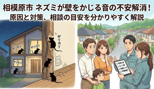 【相模原市】ネズミ？「壁をかじる音」や「かじり跡」があるときの確認ポイント