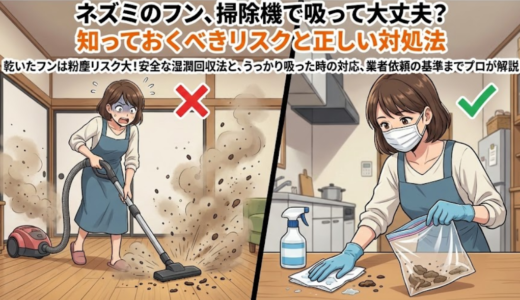 ネズミのフンを掃除機で吸うのはNG｜危険な理由と正しい掃除手順