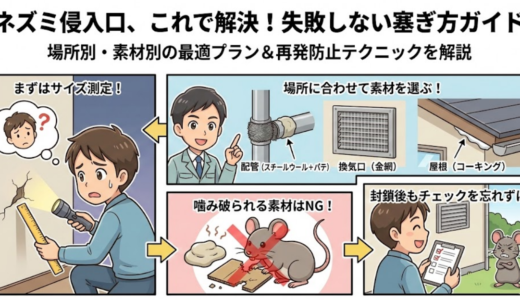 ネズミの侵入口をふさぐ方法｜場所別の正解素材と失敗パターン