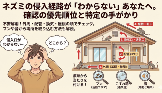 ネズミの侵入経路がわからない人へ｜最短で特定するチェック順と判断基準
