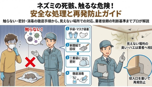 ネズミの死骸の処理方法｜安全に回収・消毒・捨てる手順