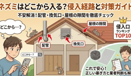 ネズミはどこから入る？侵入口ランキングと外周10分チェック