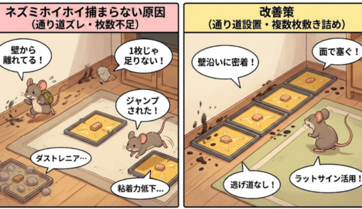 ネズミホイホイが捕まらない原因は？3分診断と置き方の正解