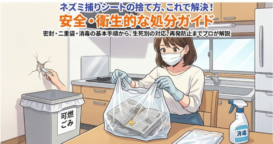 ネズミ捕りシートの捨て方｜生きてる死んでるで違う安全な処分