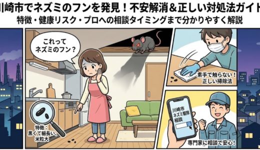 川崎市でネズミのフンを見つけたら要注意｜健康リスクと対処の判断基準